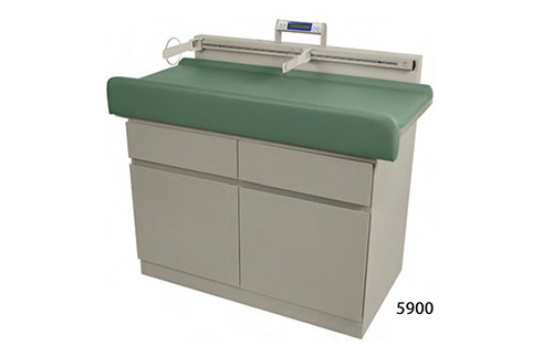 Pediatric Exam Tables with Built-in Scale and Measuring Rule